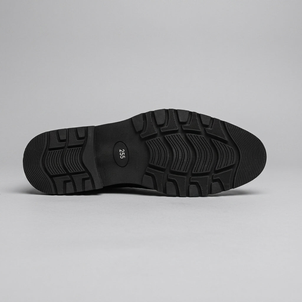 Herresko i læder med monk-strap