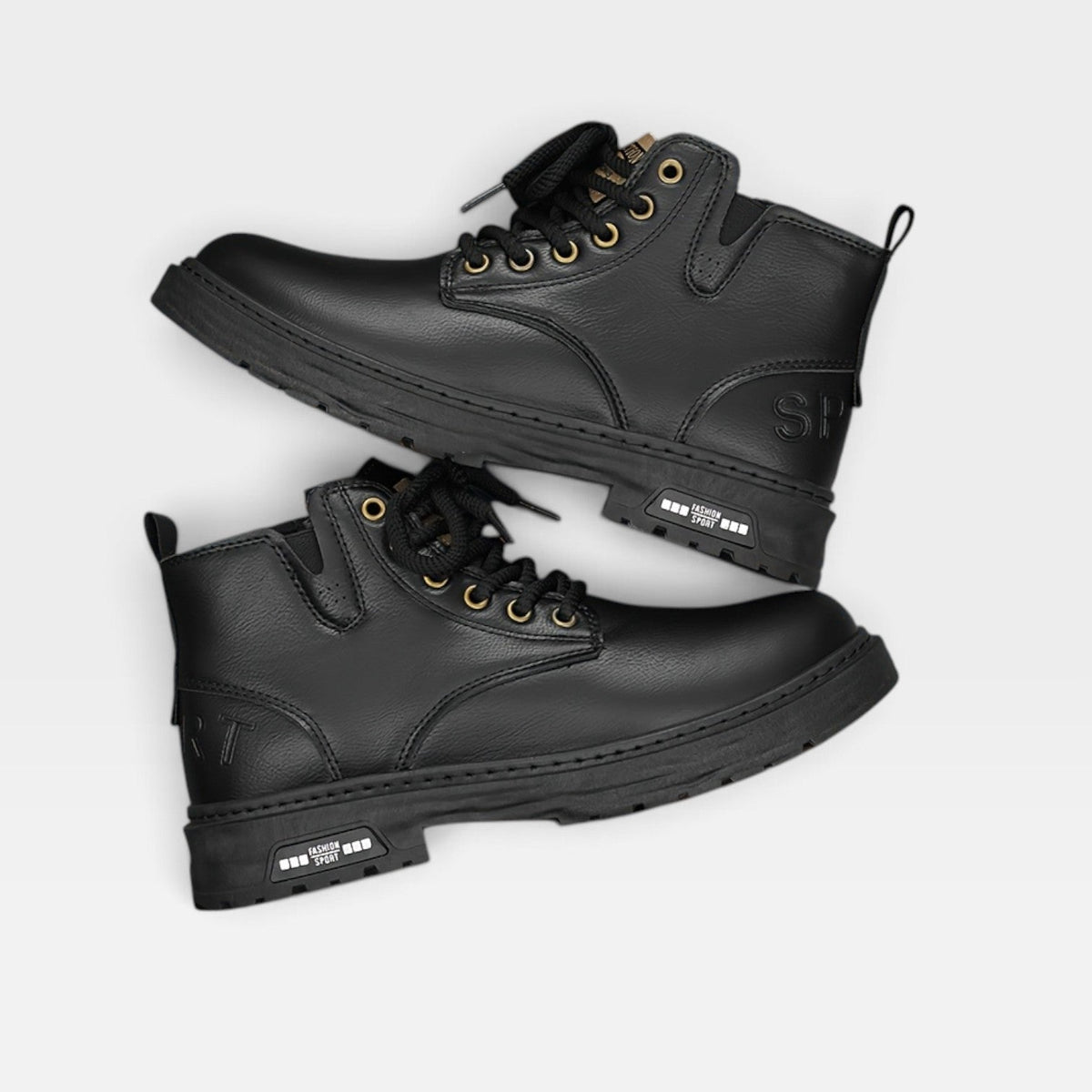 Herre Læder Snørebånd Kamp Støvler