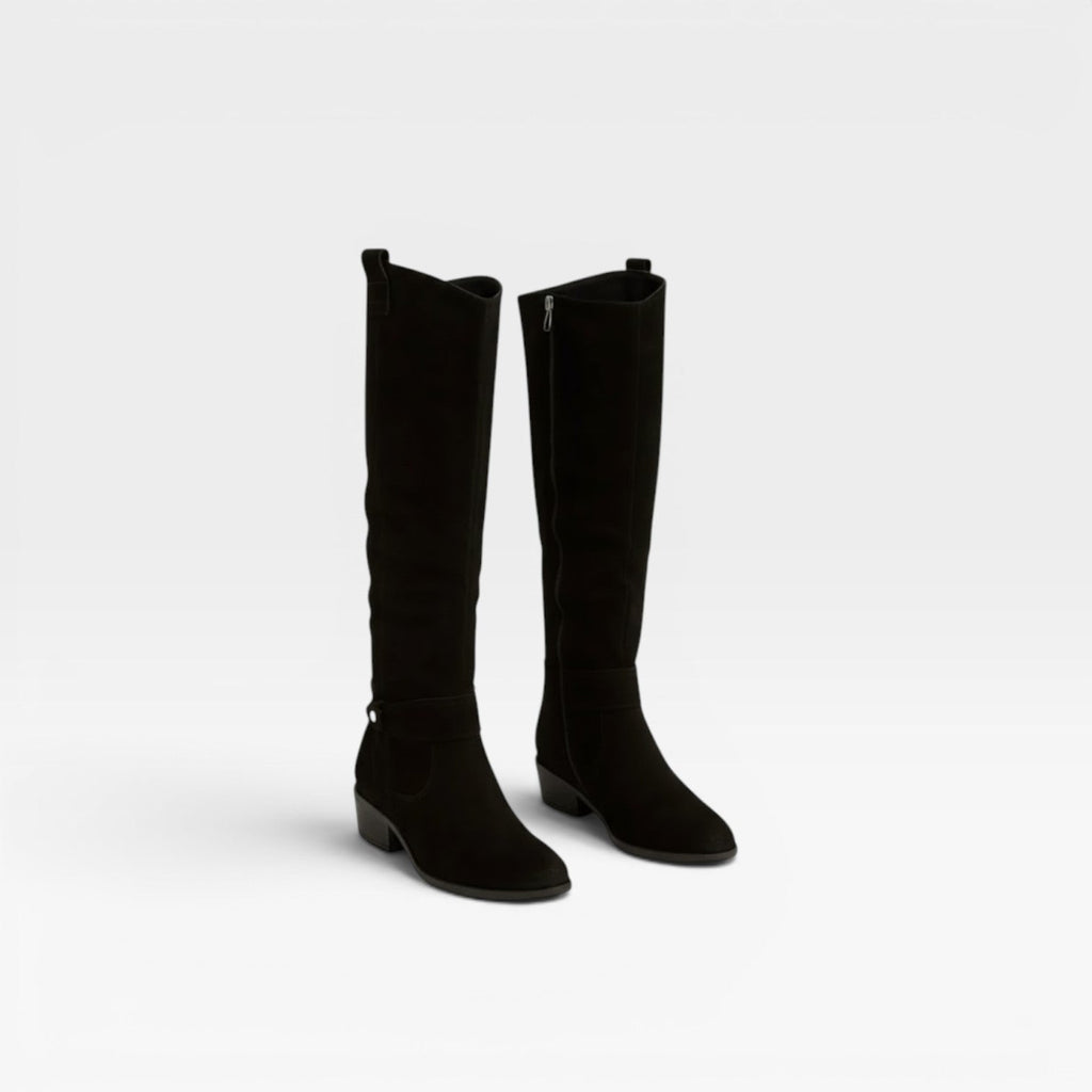 Dame Knæhøje Suede Støvler