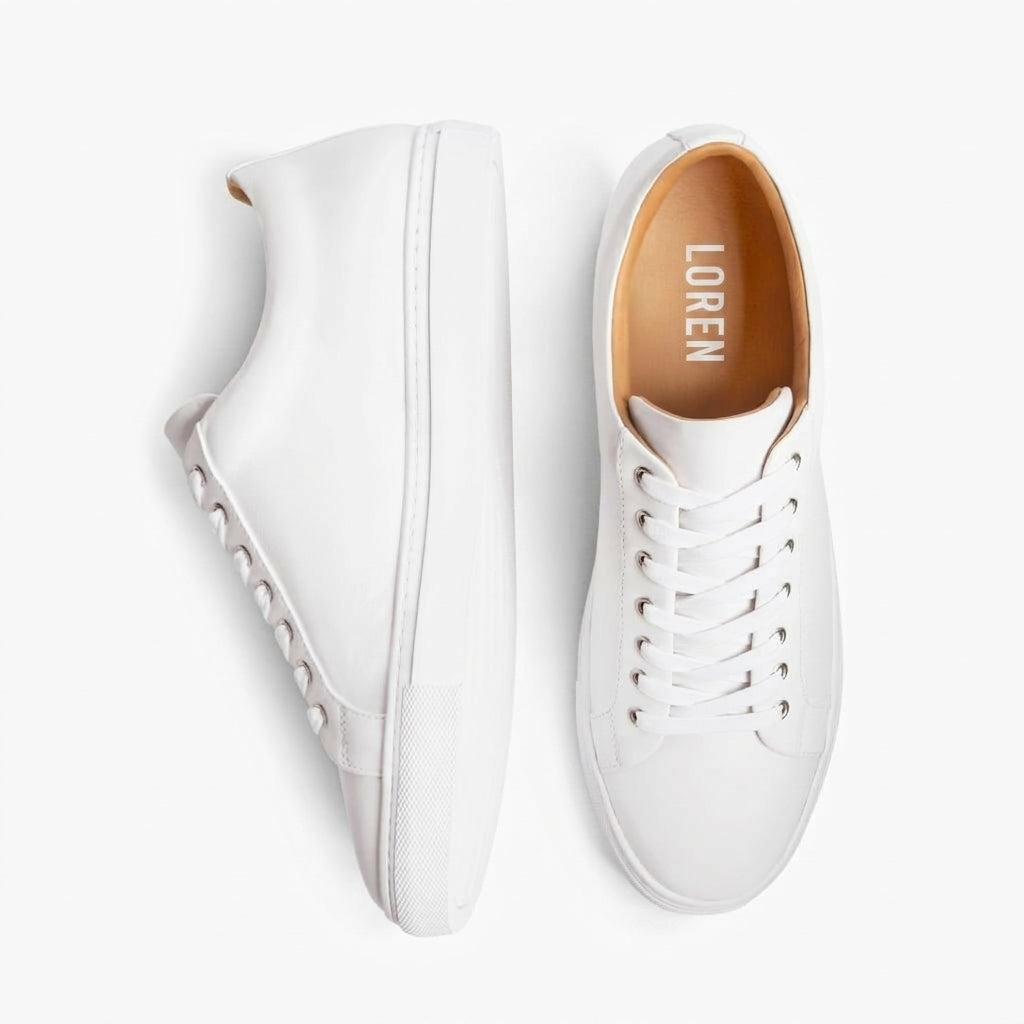 Lave sneakers til mænd i læder